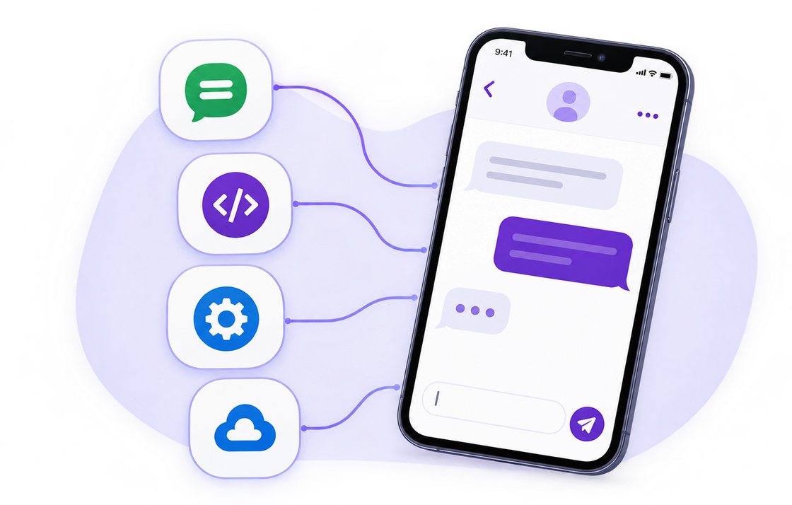 A mobile device showing business text conversations